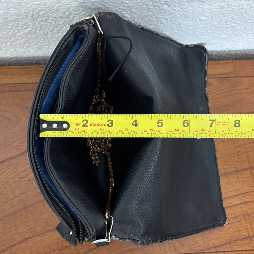 Black & Gold Studded Christian LaCroix Vintage Clutch / Shoulder / Crossbody Bag - Picture 7 of 8